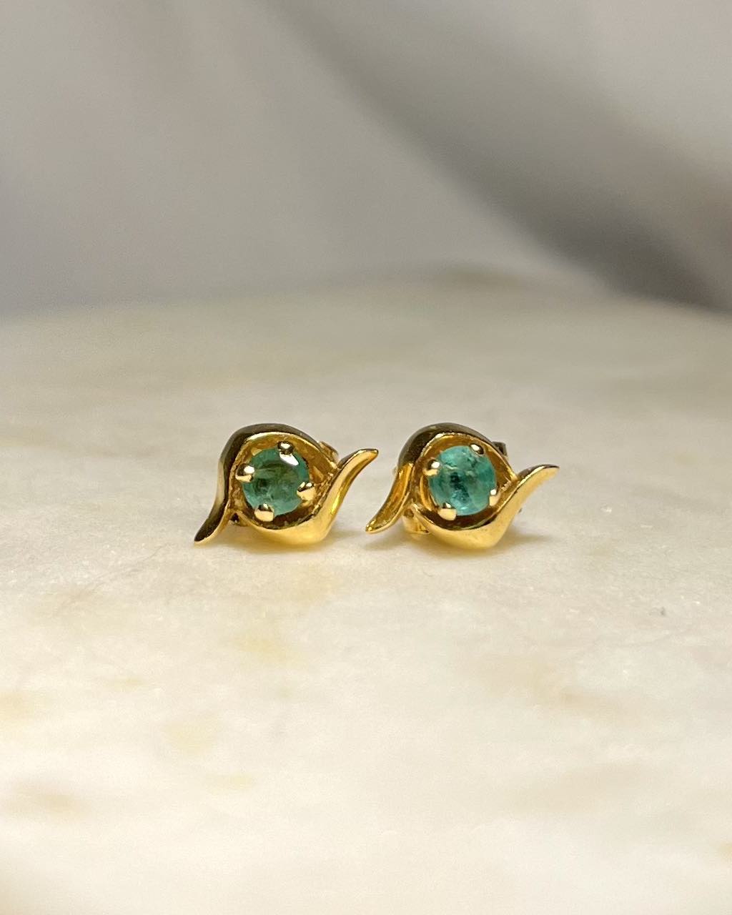 "Elisa" Emerald Earrings