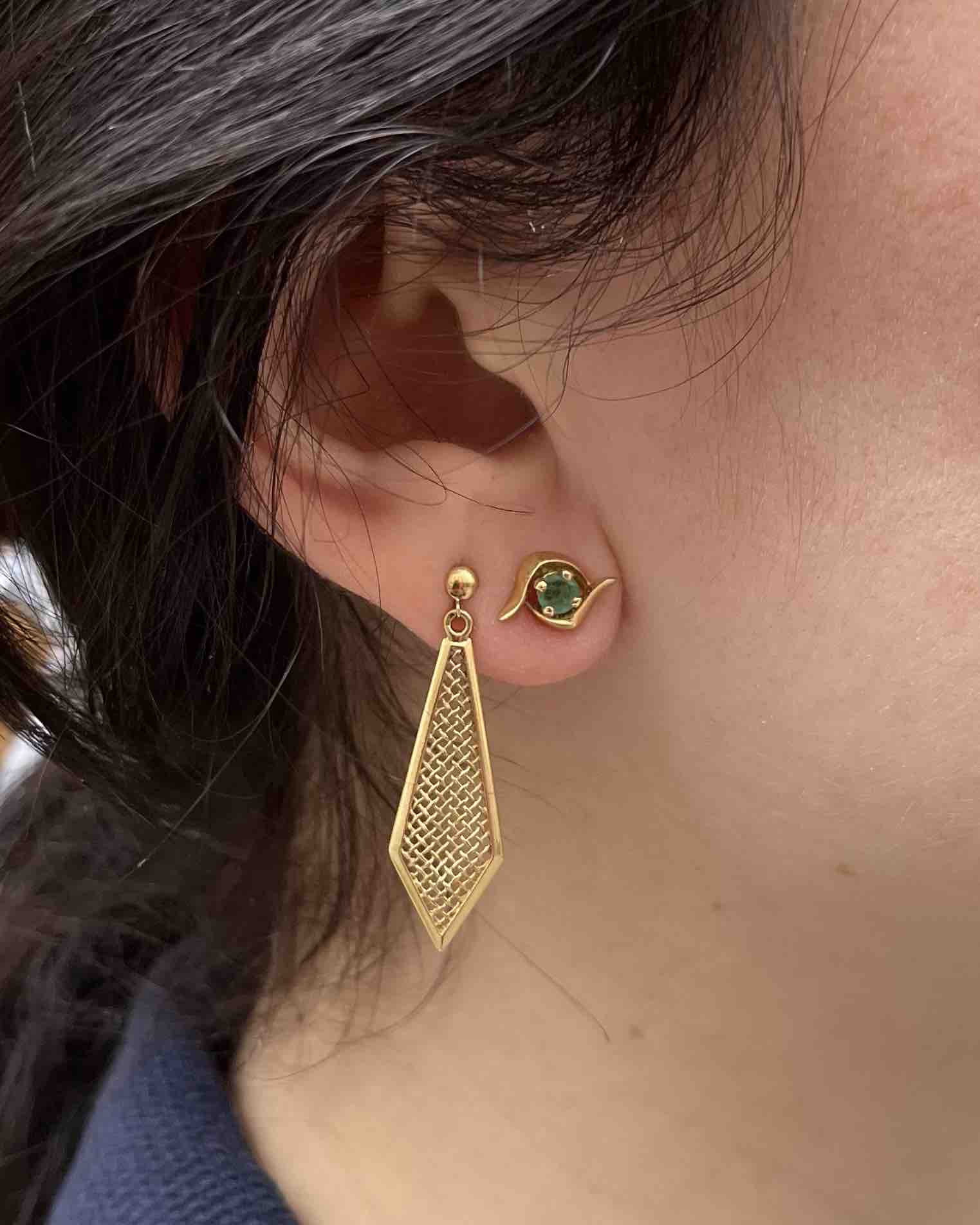 "Elisa" Emerald Earrings