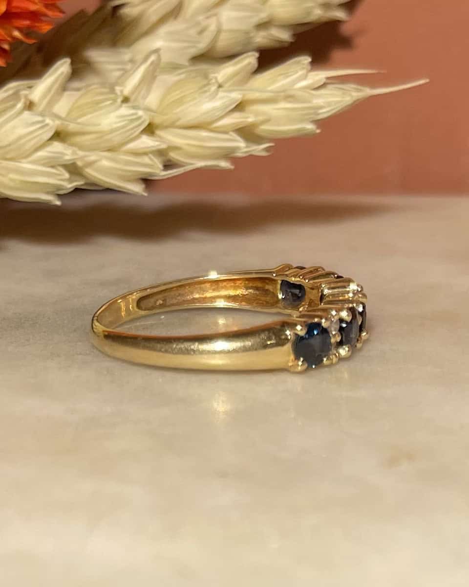 Bague Rivière Saphirs &amp; Diamants &quot;Ninon&quot;