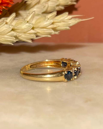Bague Rivière Saphirs &amp; Diamants &quot;Ninon&quot;