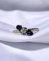 Bague trilogie diamant & saphirs "Joyce"