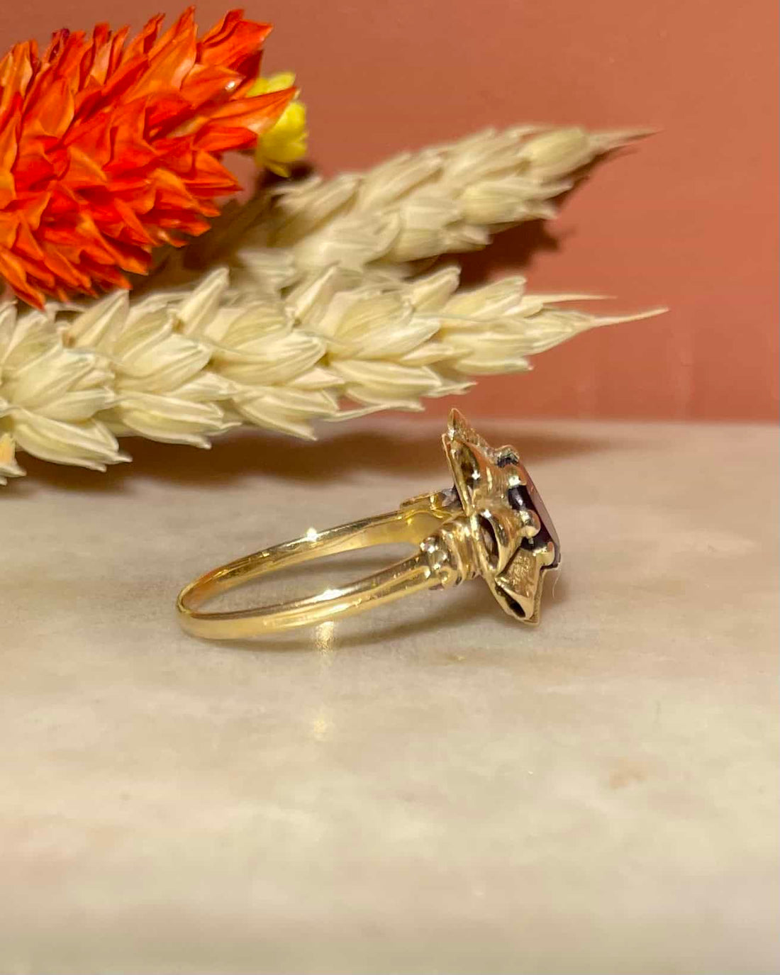Bague Fleur Vintage Améthyste 1 Carat &quot;Birdy&quot;