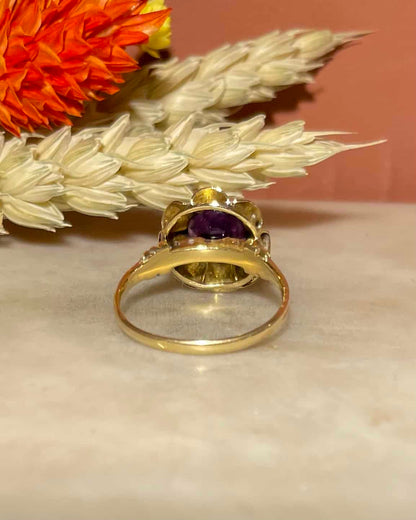 Bague Fleur Vintage Améthyste 1 Carat &quot;Birdy&quot;