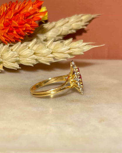 Bague Marquise Rubis &amp; Diamants &quot;Fallon&quot;