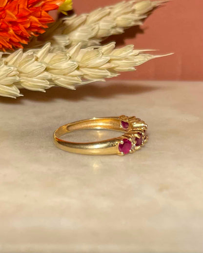Bague rivière Rubis &amp; Diamants &quot;Asma&quot;