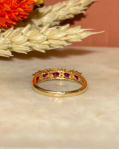 Bague rivière Rubis &amp; Diamants &quot;Asma&quot;