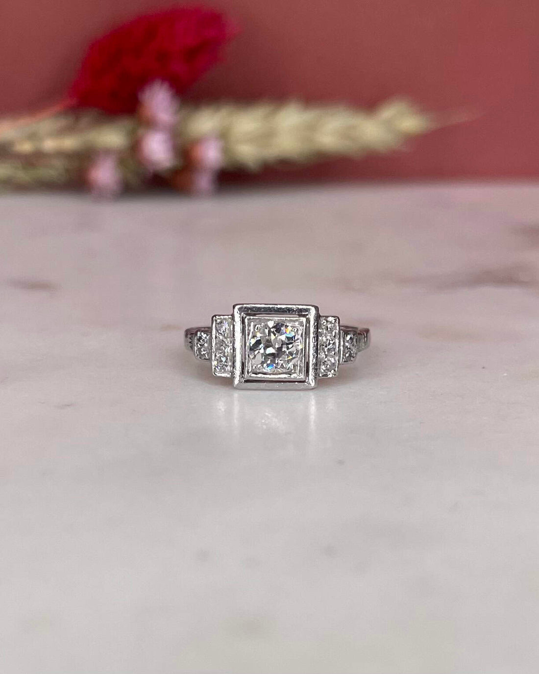 Bague Art-Déco Diamants 0.50 carat &quot;Elsa&quot;