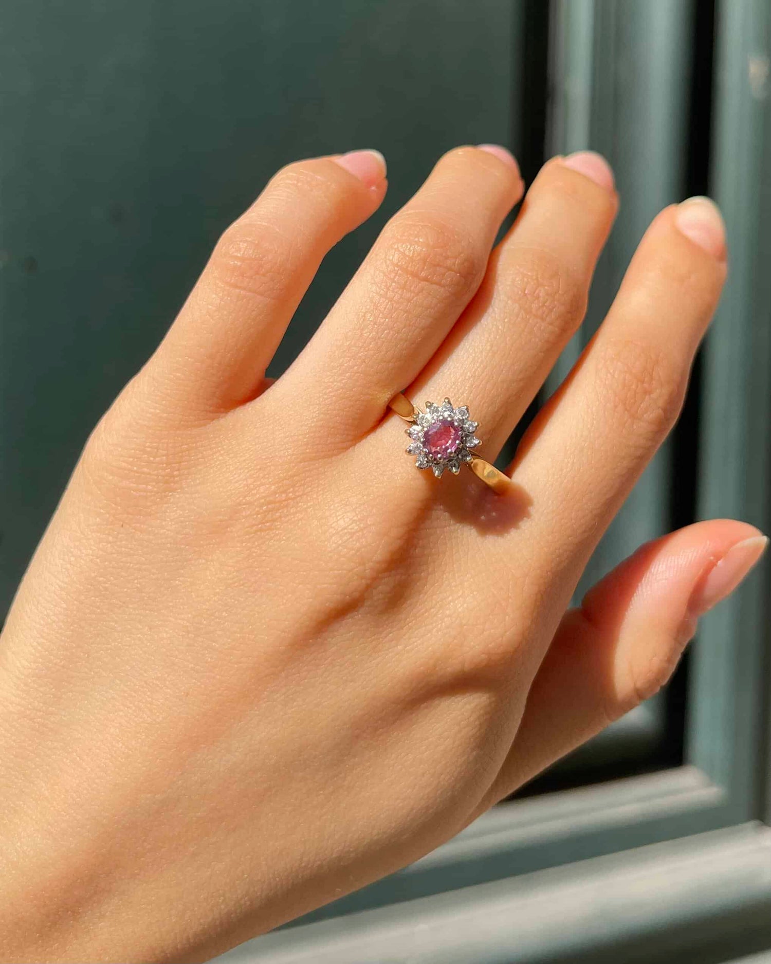 Bague Marguerite Saphir Rose &amp; Diamants &quot;Jasmina&quot;