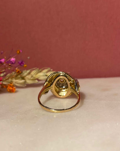 Bague Tourbillon Saphir Jaune et Diamants &quot;Emmna&quot;