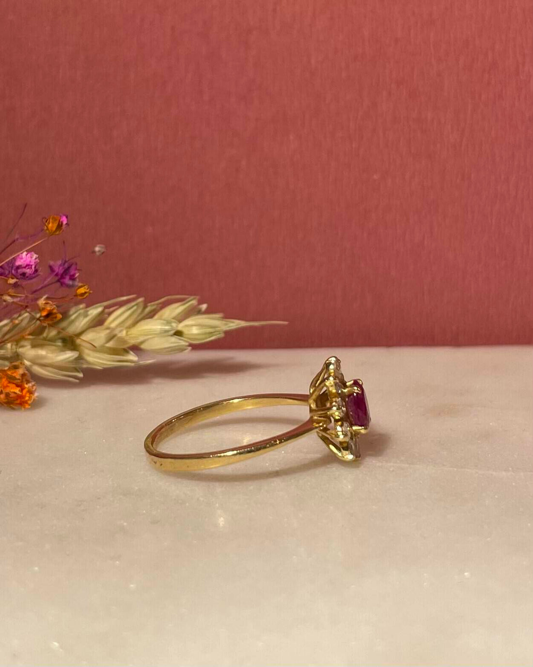Bague Marguerite Rubis &amp; Diamants &quot;Lya&quot;