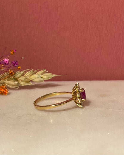 Bague Marguerite Rubis &amp; Diamants &quot;Lya&quot;