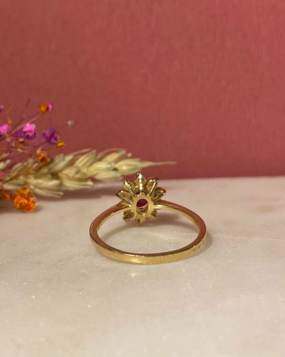 Bague Marguerite Rubis &amp; Diamants &quot;Lya&quot;