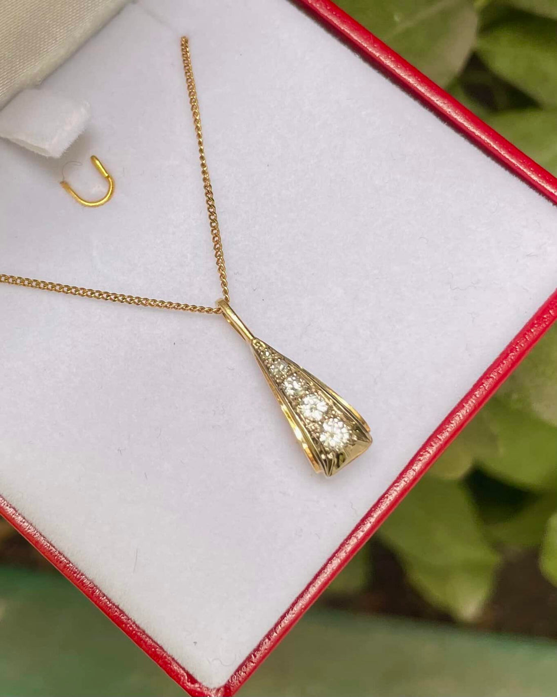 Pendentif Vintage Diamant 0.36 Carat &quot;Melia&quot;