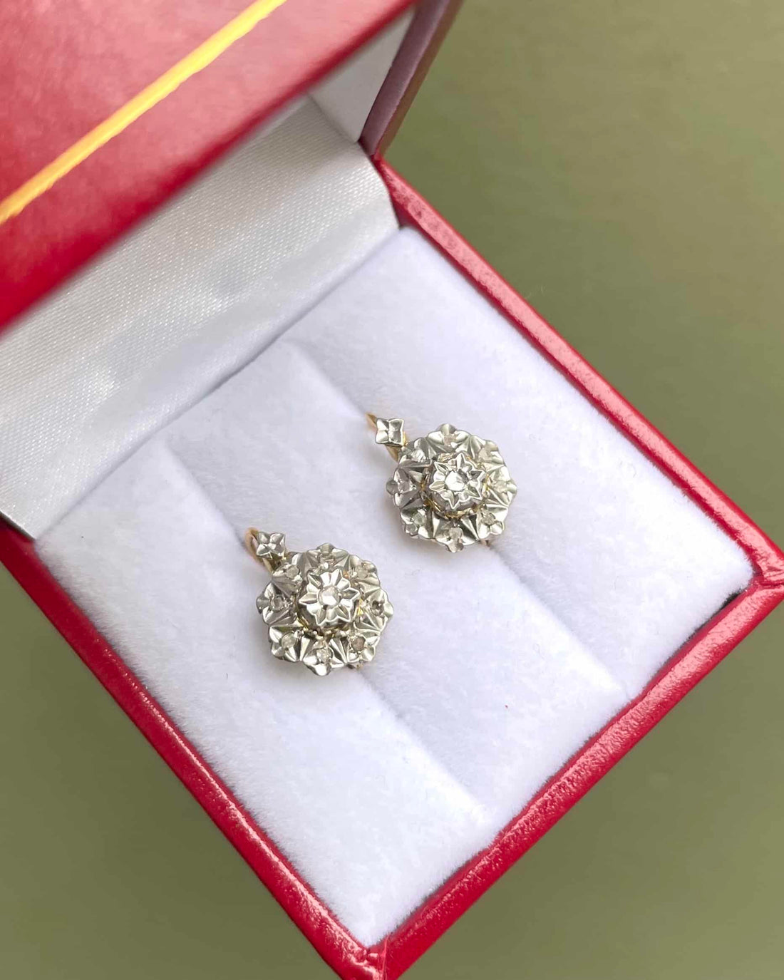 &quot;Leilaa&quot; Art Deco Diamond Sleeper Earrings
