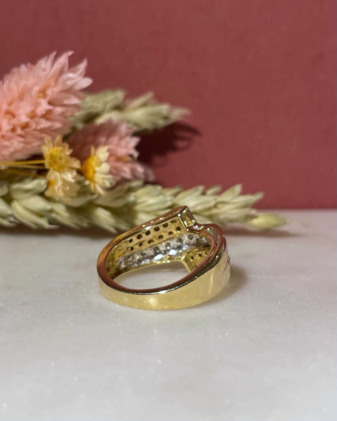 Bague Jonc 47 Diamants Cognac &amp; Incolor &quot;Ruth&quot;