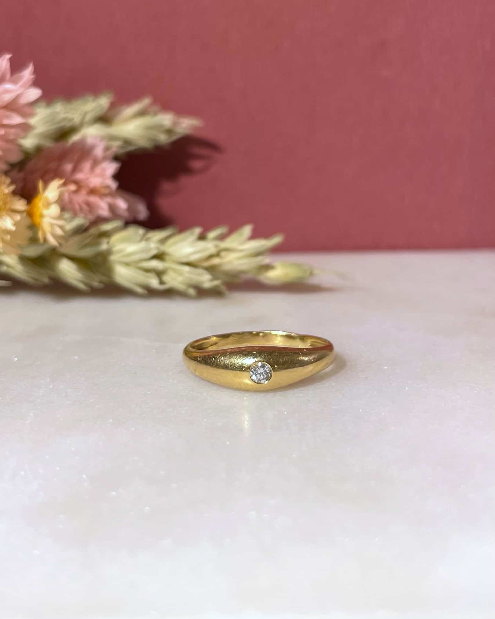 Bague Vintage Jonc Diamant "Ariella"