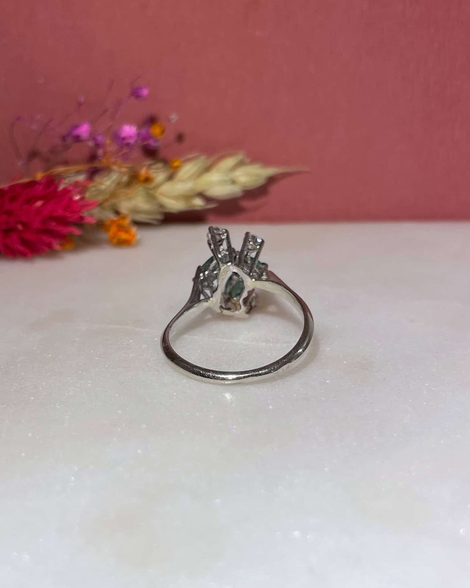 Bague Vintage Emeraudes et Diamants &quot;Lucie&quot;