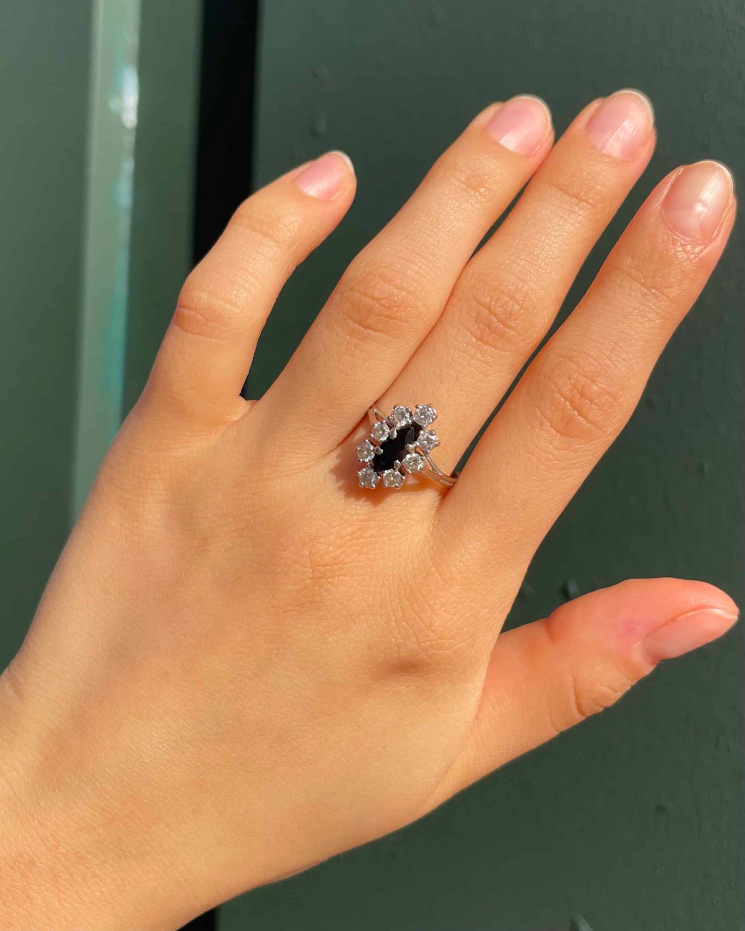 Bague Marguerite Saphir &amp; Diamants &quot;Paula&quot;