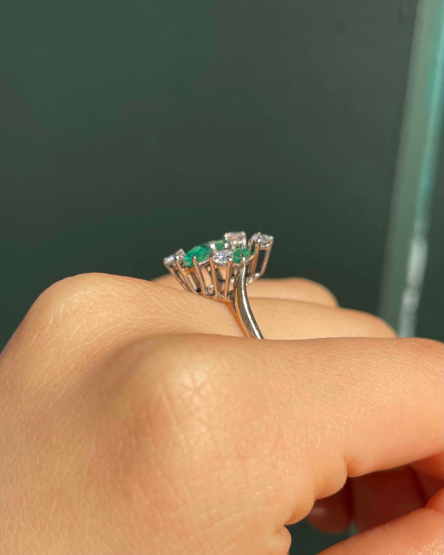 Bague Vintage Emeraudes et Diamants &quot;Lucie&quot;