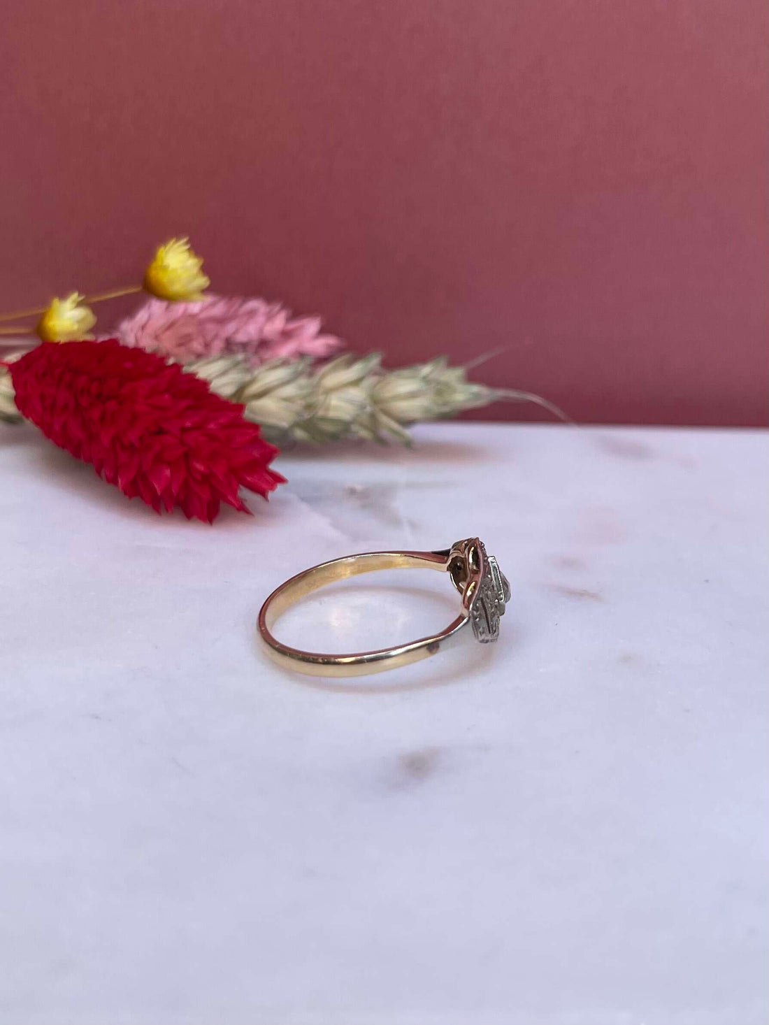 Bague Art-Déco Diamants 0.13 carat &quot;Patricia&quot;