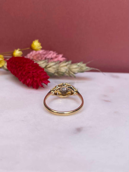 Bague Art-Déco Diamants 0.13 carat &quot;Patricia&quot;