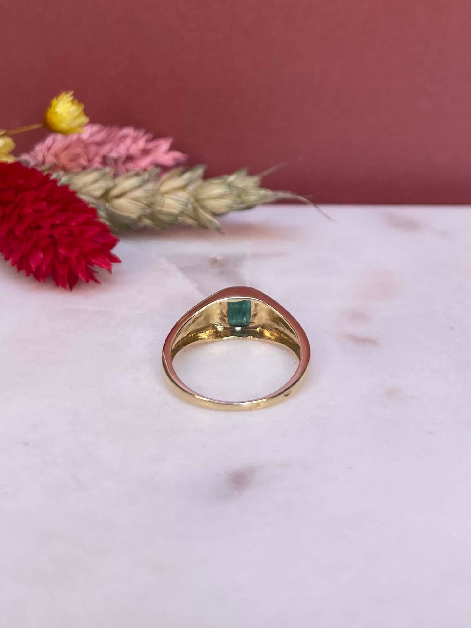 0.60 carat Emerald Bangle Ring &quot;Adaya&quot; 