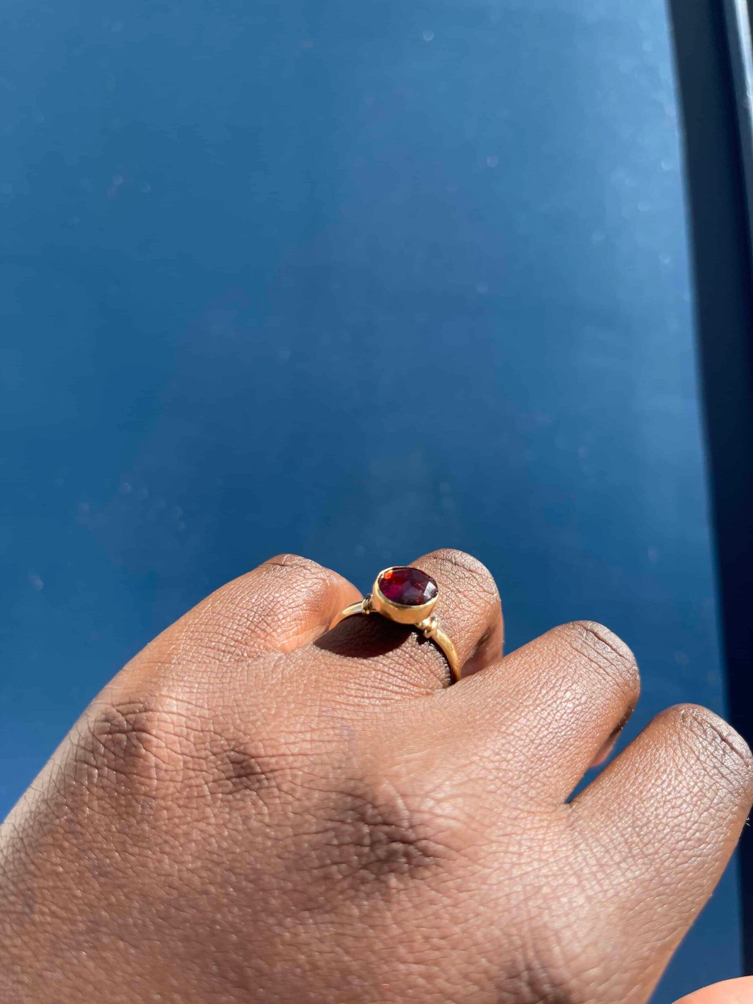 Bague Solitaire Grenat 1.45 Carat &quot;Laurianne&quot;