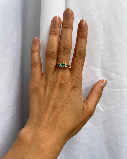 Bague Vintage émeraudes &amp; diamants &quot;Odessa&quot;