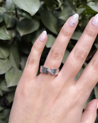 Bague Modèle Lien de Chaumet Diamants Or Gris 18 carats