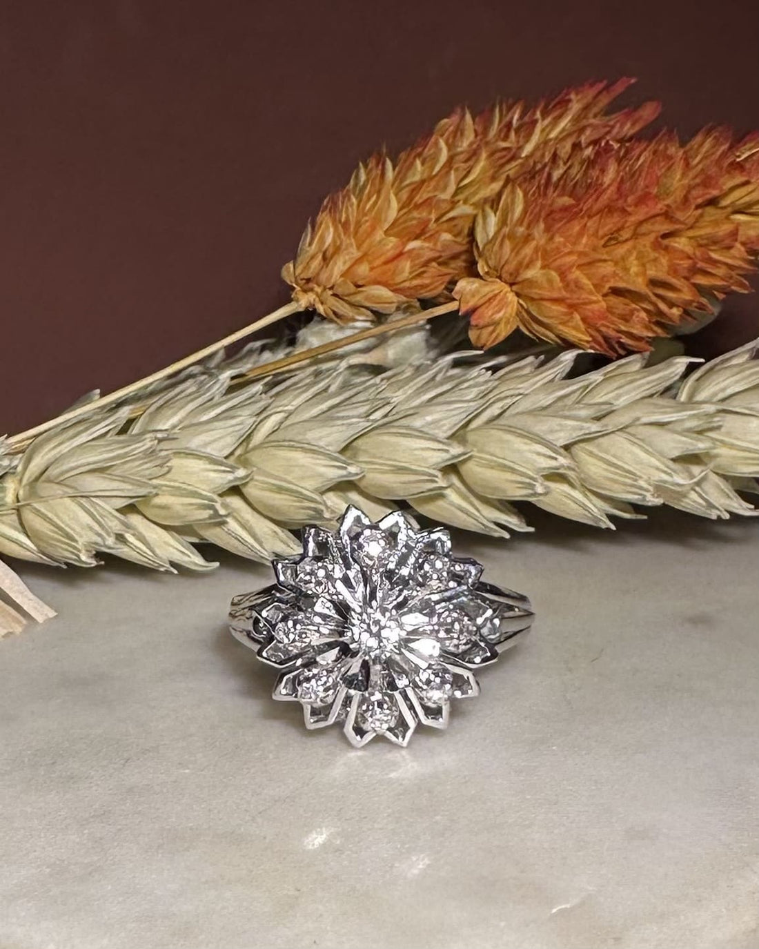 Bague marguerite diamants &quot;Kalone&quot;