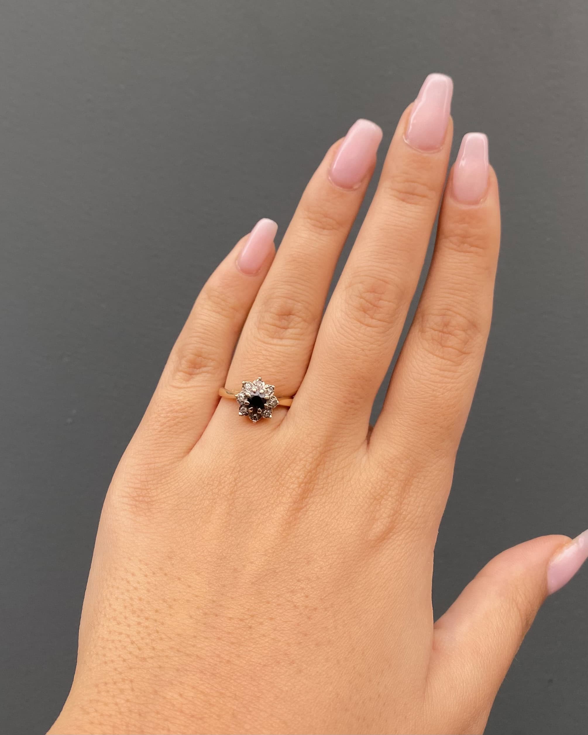 Bague Marguerite Saphir &amp; Diamants &quot;Nayla&quot;