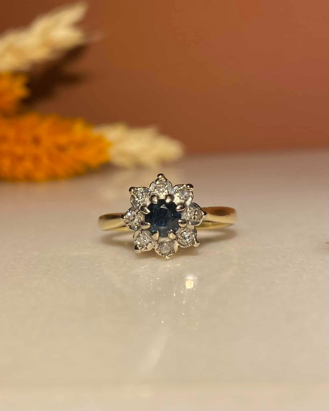 Bague Marguerite Saphir &amp; Diamants &quot;Nayla&quot;