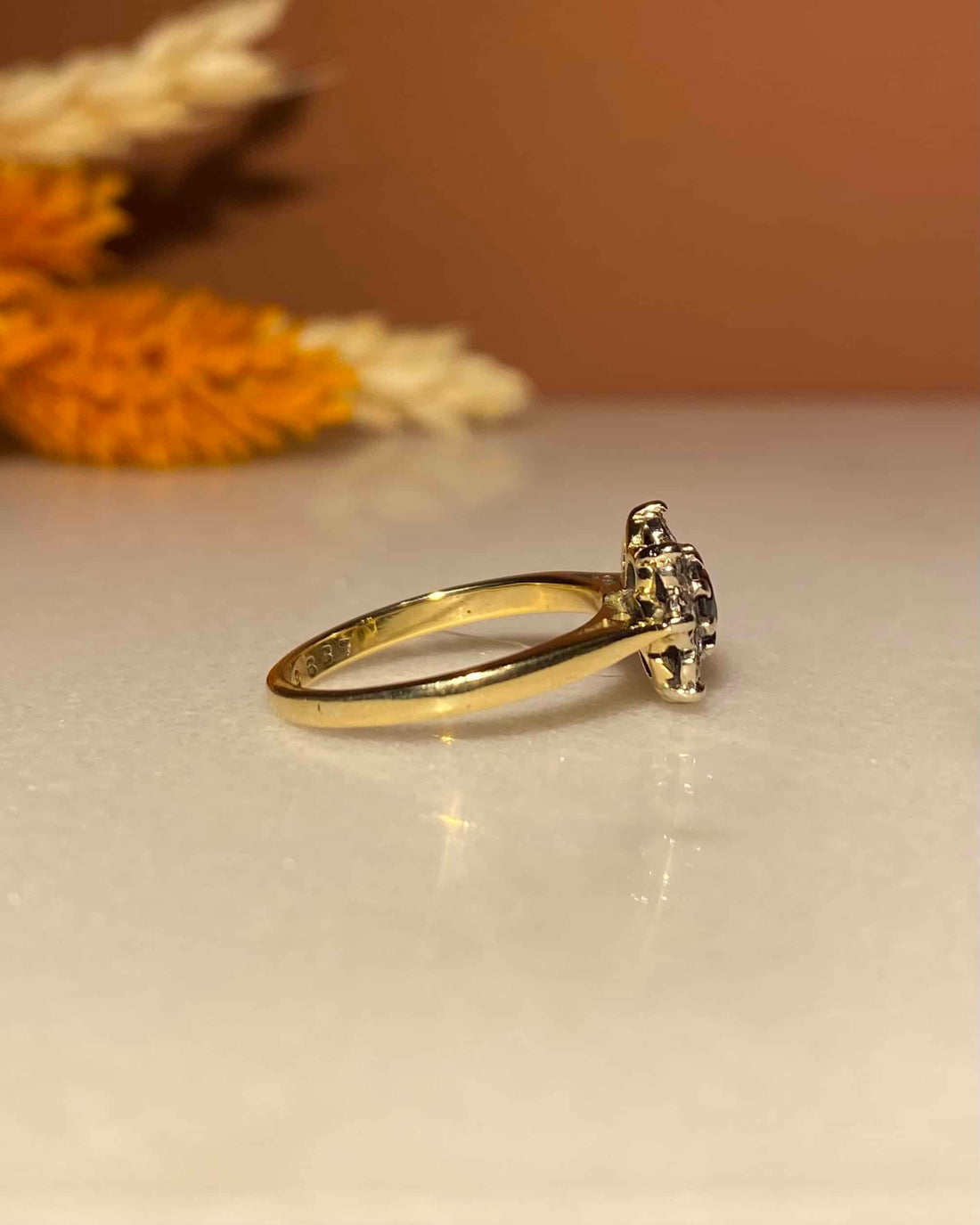 Bague Marguerite Saphir &amp; Diamants &quot;Nayla&quot;