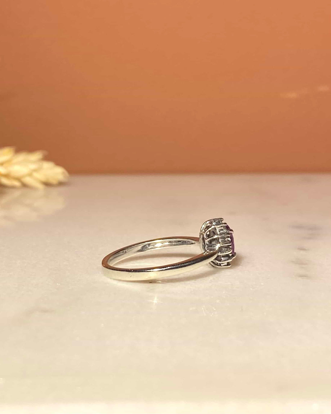 Bague Marguerite Saphir rose &amp; Diamants &quot;Elizabeth&quot;