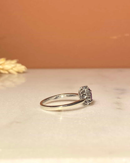 Bague Marguerite Saphir rose &amp; Diamants &quot;Elizabeth&quot;