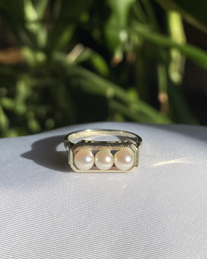 Anillo de sello de perla &quot;Neyla&quot;