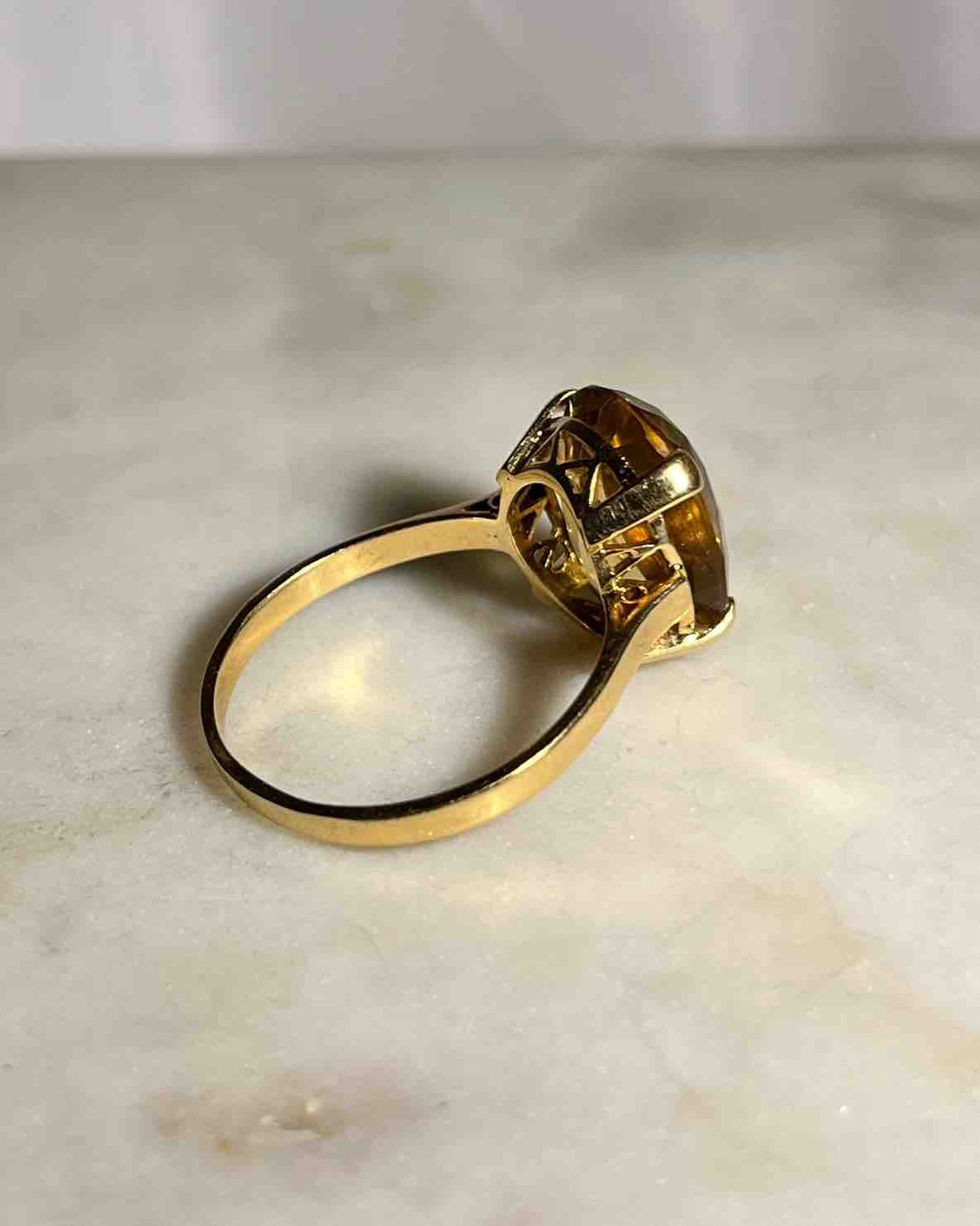 Anillo de cóctel de citrino &quot;Noémie&quot;