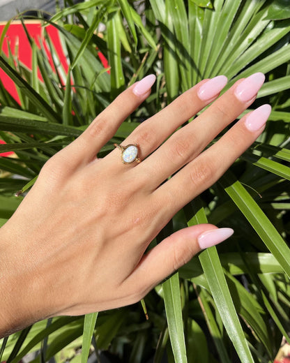 Bague vintage Opale 1 carat &quot;Oprah&quot;