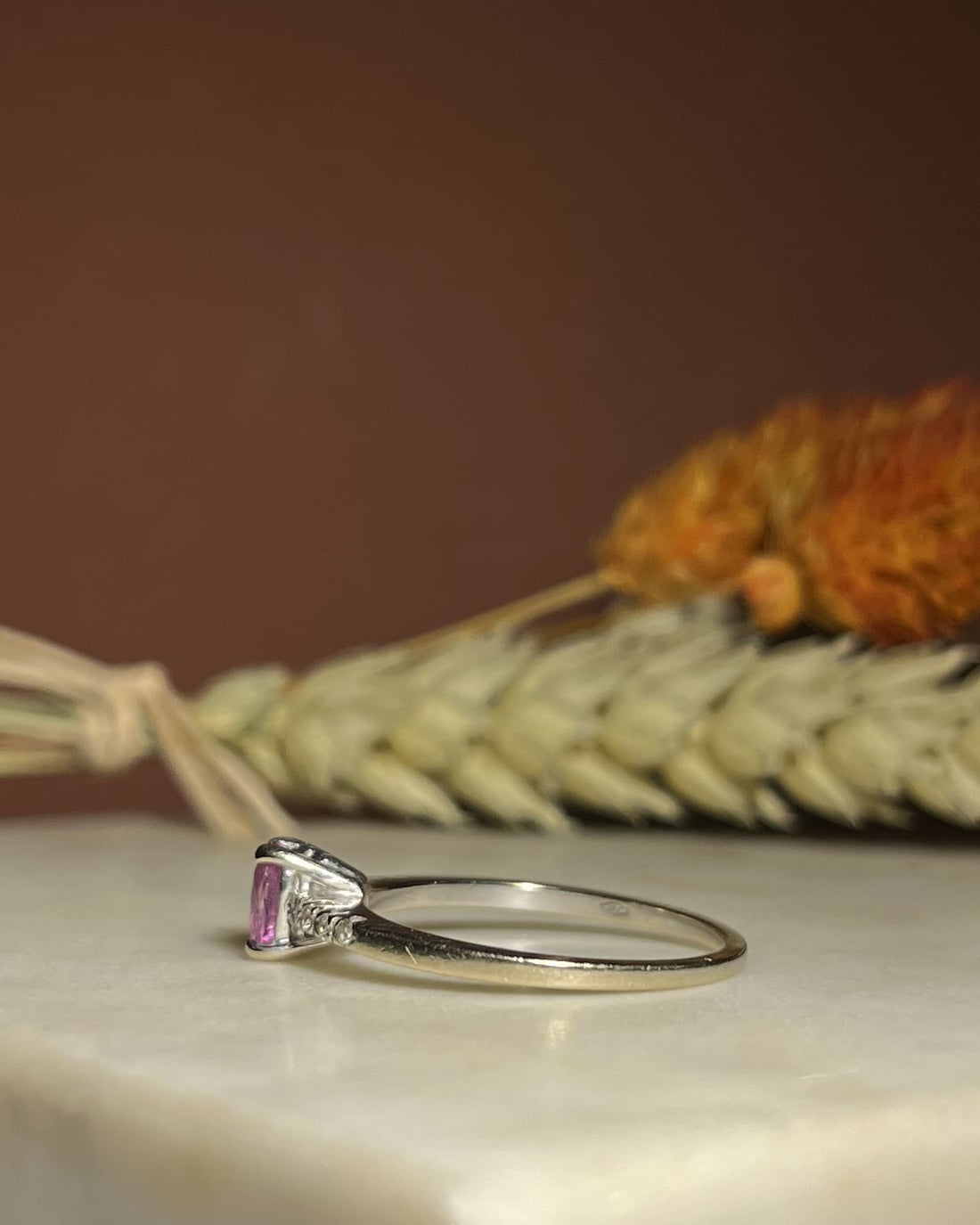 Bague Saphir Rose &amp; Diamants &quot;Maisie&quot;