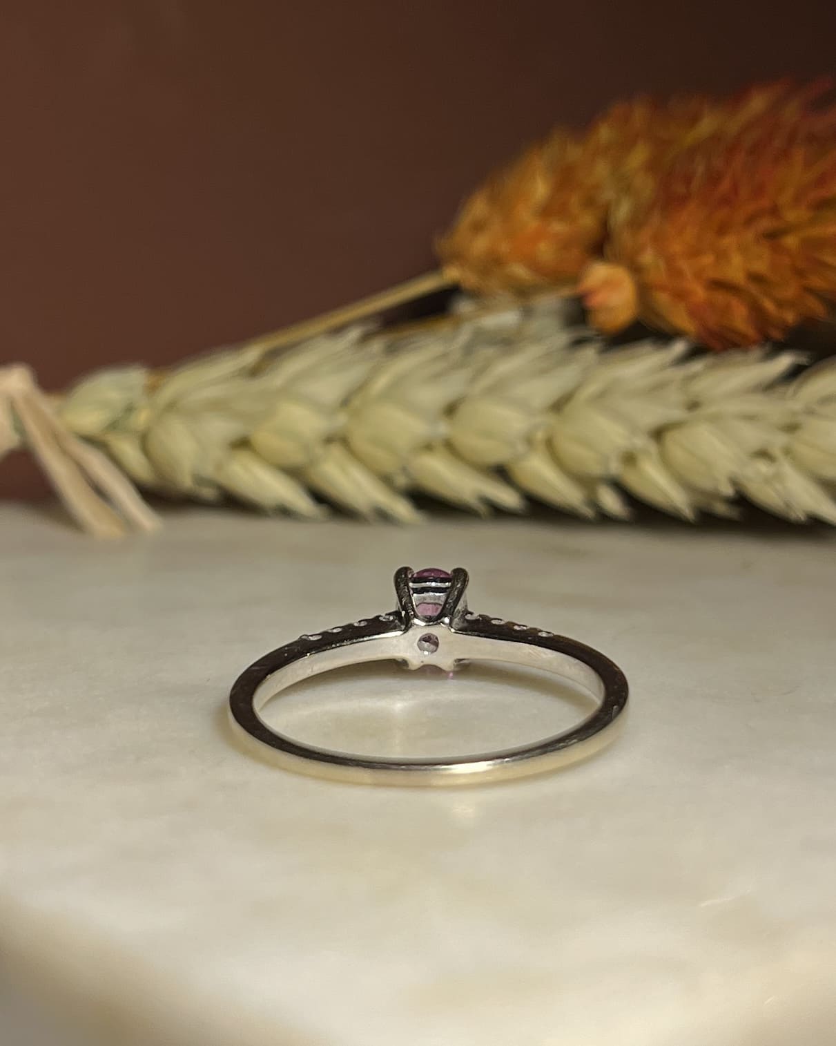"Maisie" Pink Sapphire &amp;amp; Diamond Ring