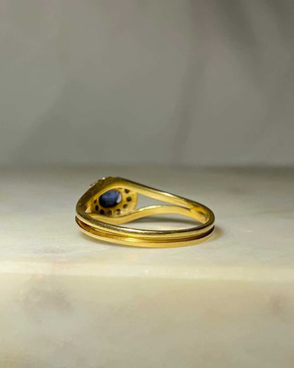 Bague Marguerite Saphir &amp; Diamants &quot;Oxana&quot;
