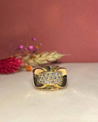 Bague Tank Vintage 19 Diamants &quot;Madelynne&quot;