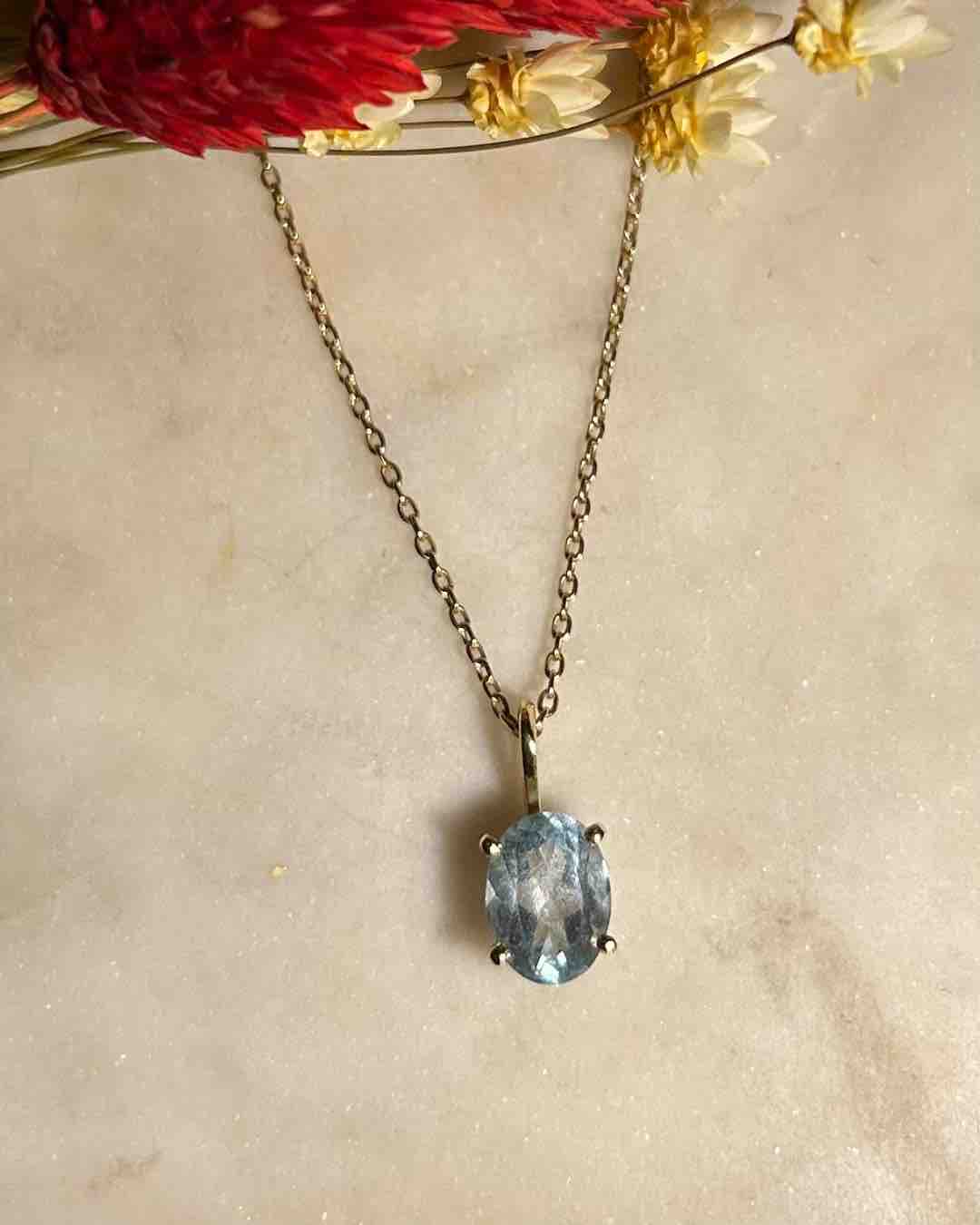 Pendentif Topaze vintage &quot;Orane&quot;