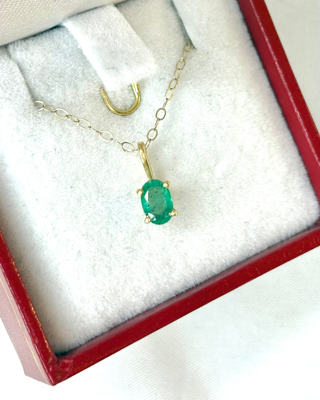Pendentif Émeraude  0.45 carat  &quot;Solange&quot;
