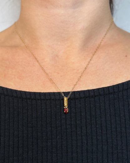 Pendentif Rubis &amp; Diamants &quot;Georgia&quot;