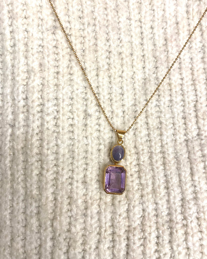 Colgante de amatista 3.55 quilates y zafiro estrellado "Fiona"