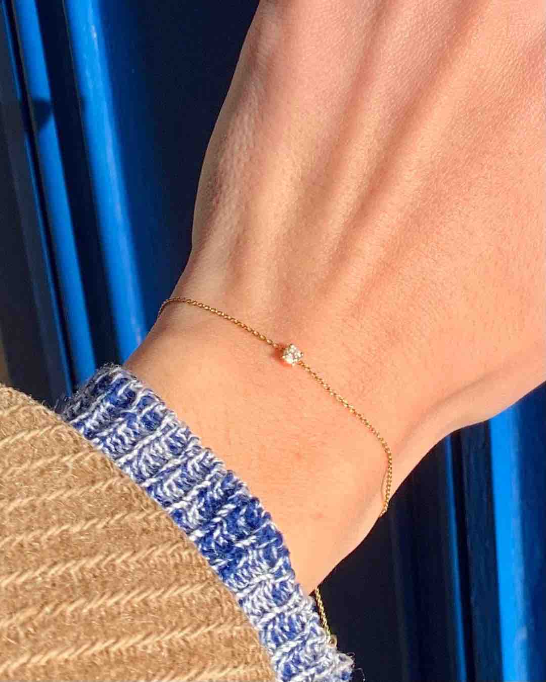 Pulsera de diamantes y oro &quot;Rosamée&quot;