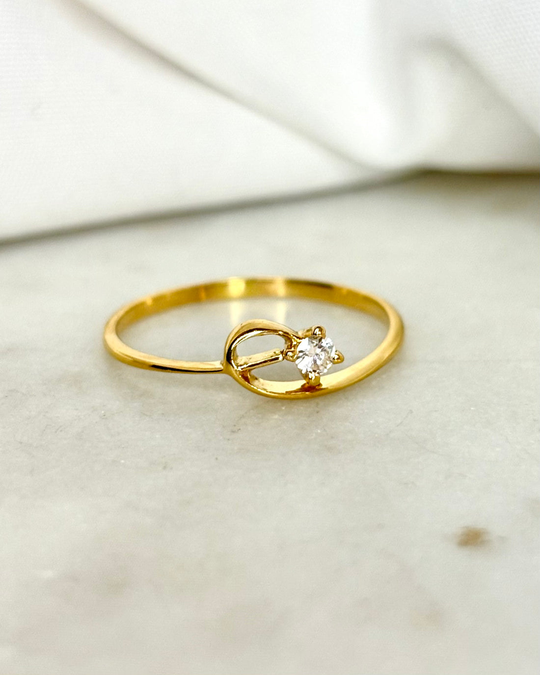 Bague Solitaire Diamant 0.08 carat &quot;Maude&quot;
