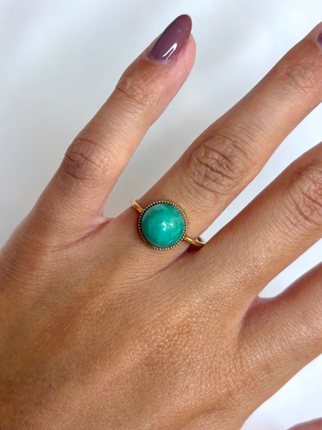 Bague Solitaire Turquoise 5.40 carats "Servane"