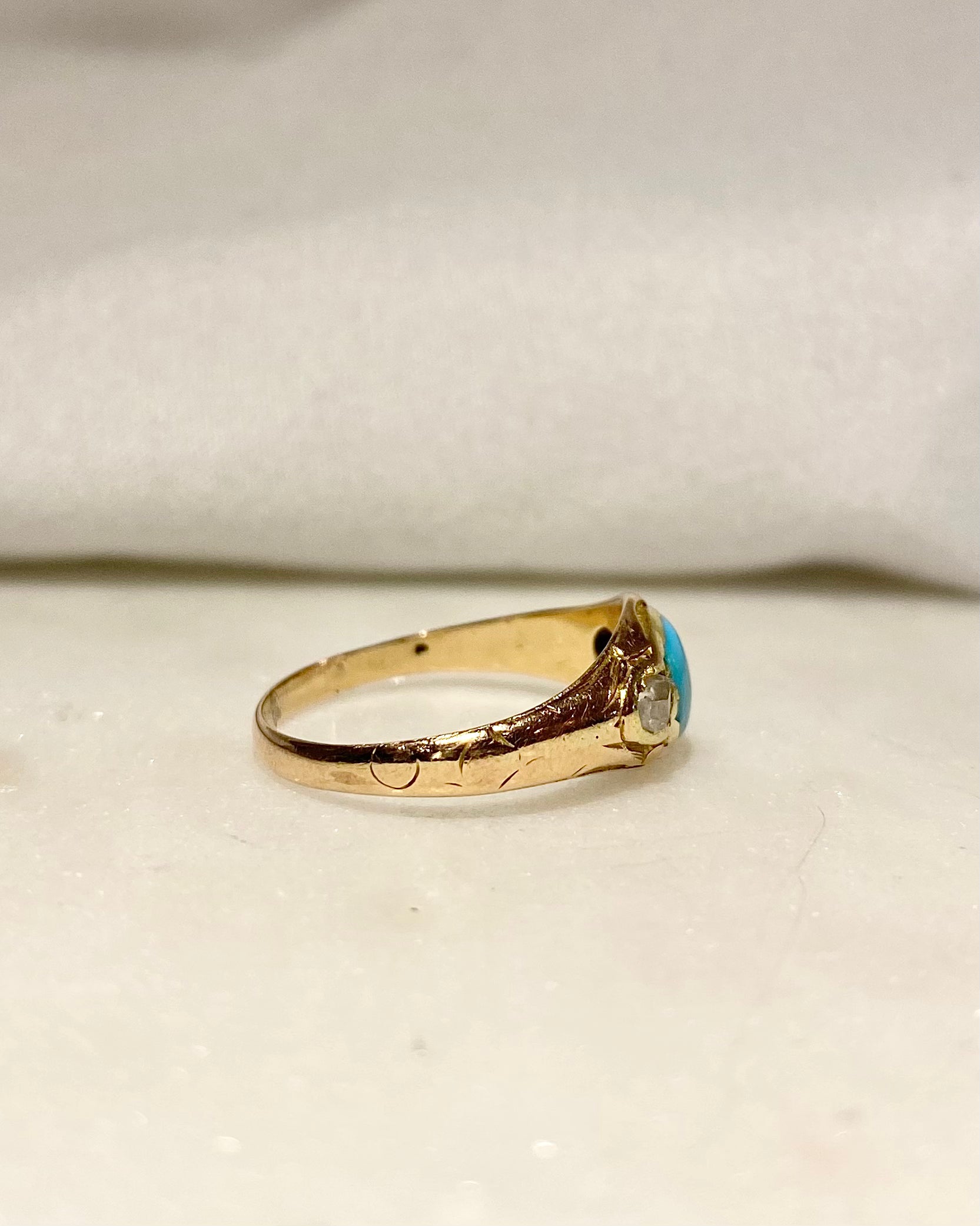 Bague Trilogie Turquoise &amp; Diamants "Edena"